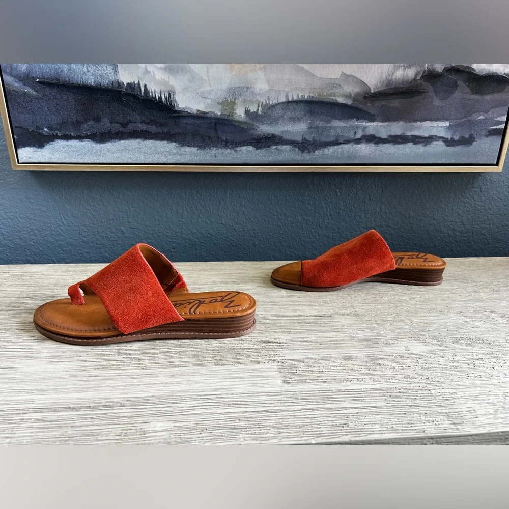 🆕 Zodiac Giada Vibrant Dark Orange and Rich Brown Sandals